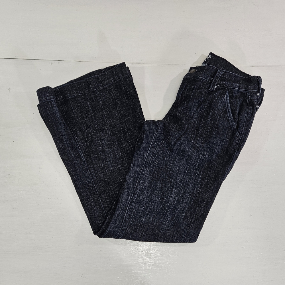 Old Navy The Flirt Dark Wash Flare Leg Denim Jean Womens Size 2 Short